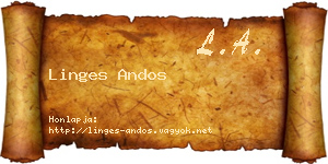 Linges Andos névjegykártya