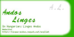 andos linges business card